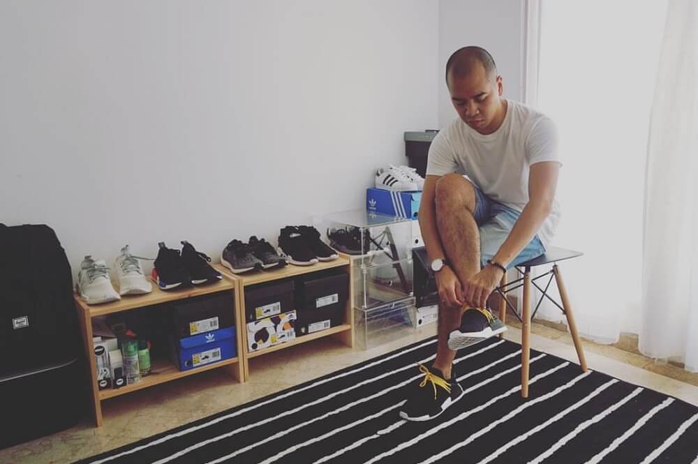 Adit dan sejumlah koleksi sneakers miliknya